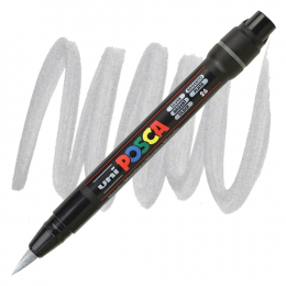 Marqueur PCF350 pointe pinceau 1-10 mm Argent POSCA