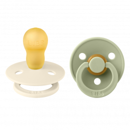 Lot de 2 tétines BIBS T3 Ivory/Sage