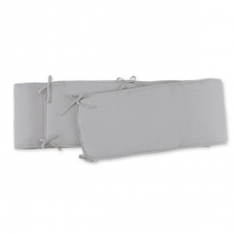 Tour de parc 75x95x28cm rayure gris ecru pady twin jersey