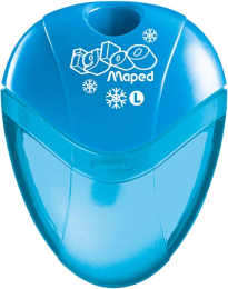 MAPED - Taille-crayon "I-GLOO" Bleu - Taille-crayon pour gaucher avec réservoir transparent - 1 trou
