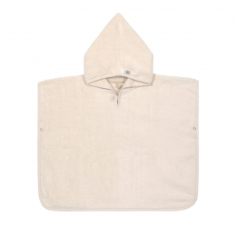 Poncho de bain Coton bio blanc cassé Lassig
