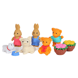 Set de gommes Les animaux du parc Iwako