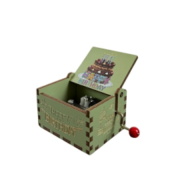 Boite en bois pour Manivelle - Joyeux Anniversaire Trousselier