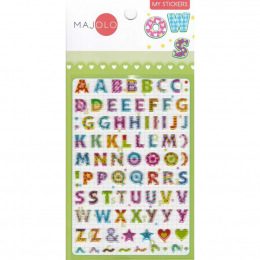 Stickers - Lettres majuscules multicolores - Majolo