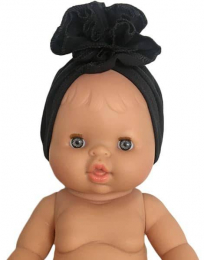 Turban fleur noir pour poupée 34 cm Minikane Paola Reina