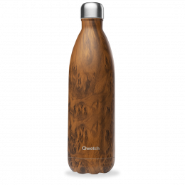 Bouteille Isotherme - 1L - Bois - Qwetch