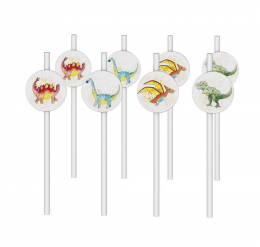 C&L Paille - lot de 8 - dinosaures