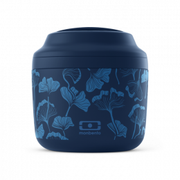 Bento Lunchbox isotherme  graphic bleu Ginkgo Monbento