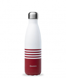 Bouteille Isotherme 500ml Marinière rouge Qwetch