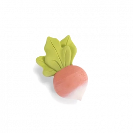 Hochet de dentition en caoutchouc naturel Radis Moulin roty