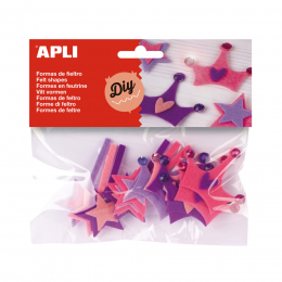 Le feutre forme des baguettes et des couronnes de princesse Apli