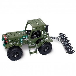 Kit de construction en métal 3D Tracteur, CHP0078, 29 x 12,8 x 12 cm Mecano