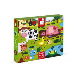 Puzzle tactile Les animaux de la ferme Janod