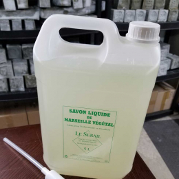 Savon de Marseille liquide a base d'huiles végétales - 5 litres - Le serail