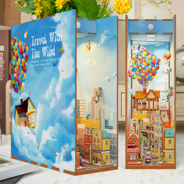 Serre-livres DIY Booknook Travel with the wind Tonecheer