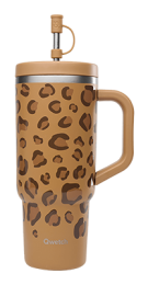 Qwetch Travel cup isotherme inox leopard camel 900ml