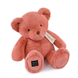 Ours en peluche rose praline LE NOUNOURS 40 cm Histoire d'Ours