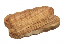 Porte savon rectangle en bois d'olivier - Anaé
