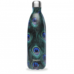 Bouteille Isotherme - 1L - Paon vert - Qwetch