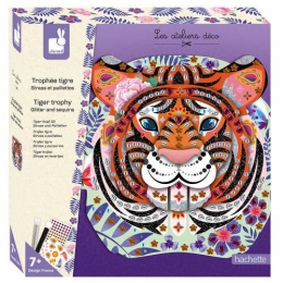 Kit créatif Strass et paillettes Trophée tigre Janod
