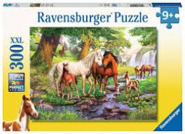 Puzzle Chevaux Sauvages sur la Rivière 300 pieces XXl Ravensburger