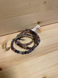 Bracelet boule 06mm tanzanite multicolore AA