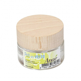 Pot en verre et bois - 30 ml - Anaé