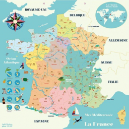 Carte de france magnétique ingela p.arrhenius Vilac