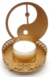 Bougeoir à Réflexion Métal Yin-Yang 11cm