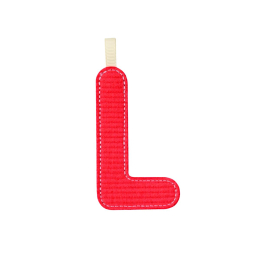 Lettre L rouge phosphorescente en tissu recyclé – décoration de chambre Lilliputiens