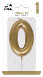 Bougie or - chiffre 0