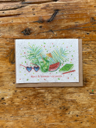 Carte à planter fin d'année scolaire - Merci et bonnes vacances  - cartes de Lulu