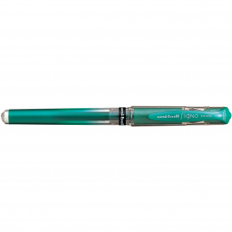 Stylo roller - Vert metallic - Signo Broad grip - Pointe large - Uni-ball