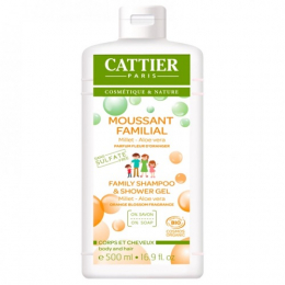 Cattier Moussant familial millet - aloe vera bio 500ml