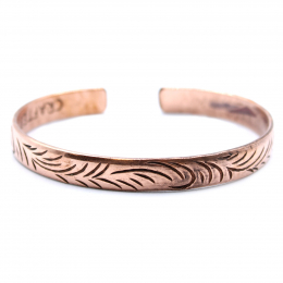 Bracelet Tibétain en cuivre - Vagues tribal fin
