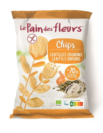 Chips aux lentilles et oignons bio 50 g - Le pain des fleurs