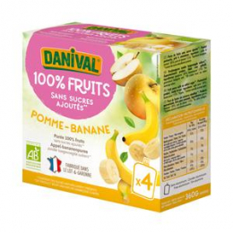 Danival Poki Compote Pomme banane 4x90g