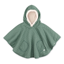 Poncho de voyage bébé Green 9-36 mois matelassé & teddy – Bemini