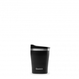 Gobelet isotherme inox avec couvercle 240 ml Noir Qwetch