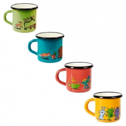 Tasse Mug émaillée enfant avec décors jaune