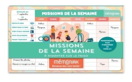 Memoniak Missions de la semaine à aimanter sur le frigo