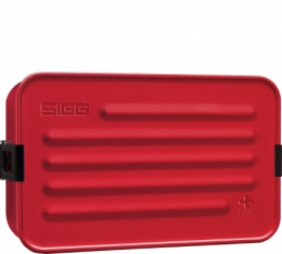 Boîte repas alu L Rouge avec insert silicone - Sigg