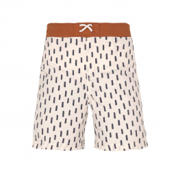 Short de bain enfants Petits traits écru/gris Lassig