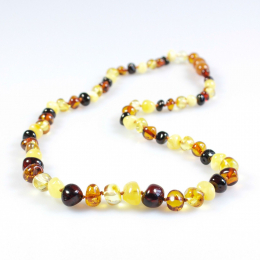 Collier d'ambre - bébé/enfant - Boules multicolor