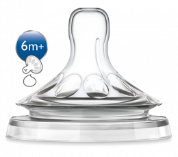 Lot de Tétines Natural - Débit liquide épais - 6mois + - Avent