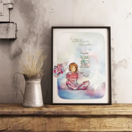 Poster Mon Amie Luce - Édition limitée 30 x 40 cm " N'attraper que les petites et les grandes choses positives " Poster Mon Amie Luce 30 x 40 cm