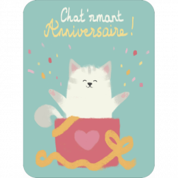 Carte anniversaire Chat'rmant Les pépites