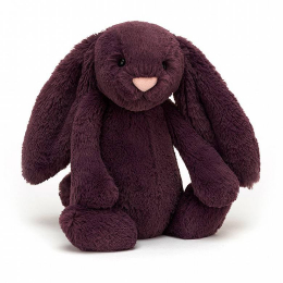 Doudou peluche Bashful Lapin Plum 31cm Jellycat