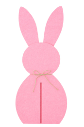 J-Line lapin décoratif en feutre rose 11,5cm – décoration intérieure