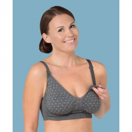 Soutien-gorge d’allaitement à armatures gel GelWire™ sans couture - Gris Polka - Carriwell